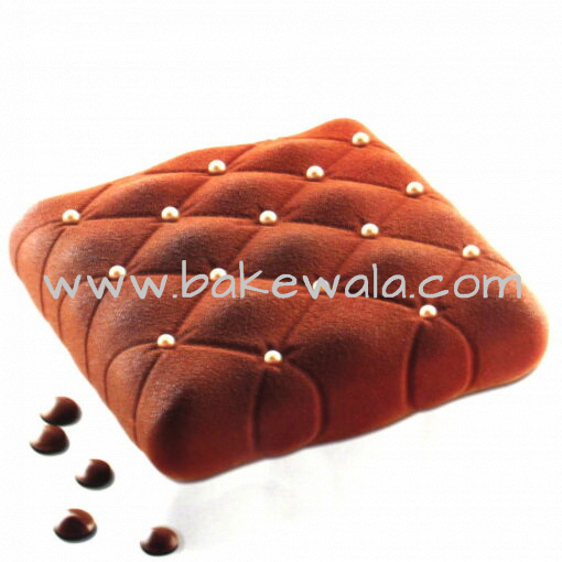 Entremet Silicone Mould - Quilted Cushion