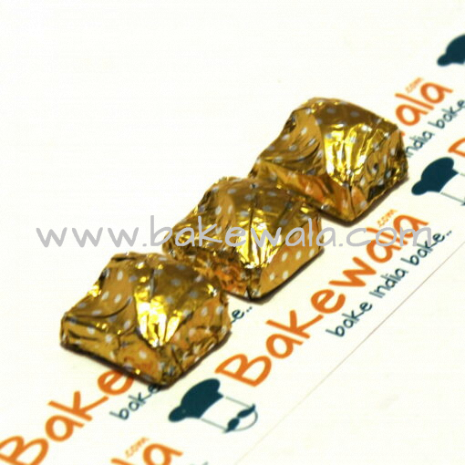 Chocolate Foil Wrapper - Dotted - Yellow - 300 pcs