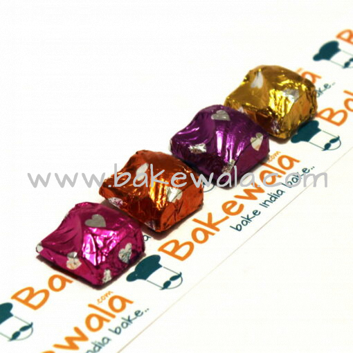 Chocolate Foil Wrapper - Assorted Colour Hearts - 300 pcs