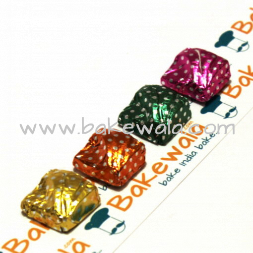 Chocolate Foil Wrapper - Assorted Colour Dotted - 300 pcs