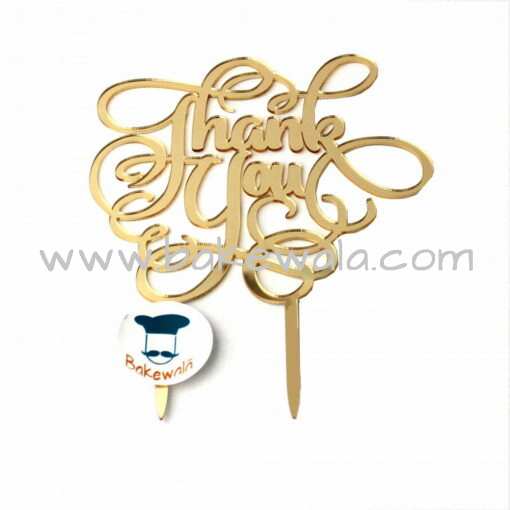 Acrylic Cake Topper or Silhouette - Thank you