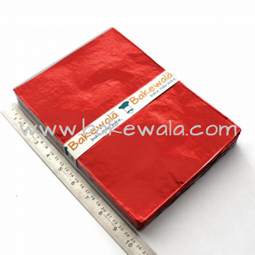 Chocolate Foil Wrapper - Large Size - Plain - Red - 300 pcs