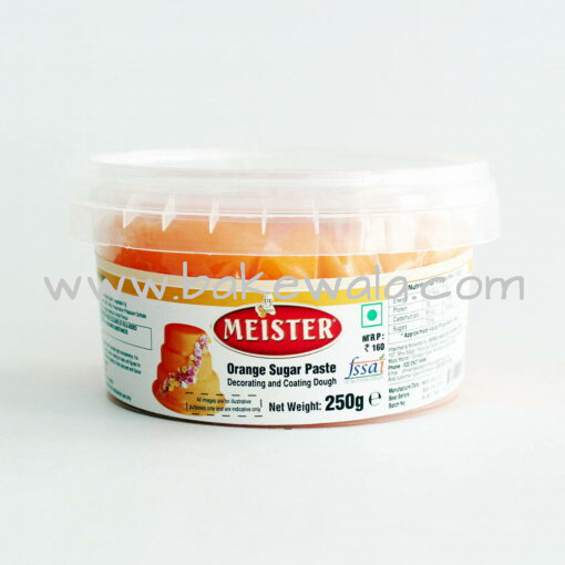 Meister Sugar Paste or Fondant-Orange-250g