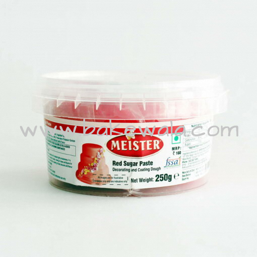 Meister Sugar Paste or Fondant-Red-250g