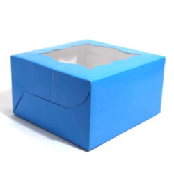 Cupcake Boxes  4 Cavities - Blue  - 25 PCS