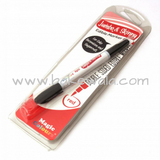 Magic Colours - Double Sided Edible Marker Pen - Red