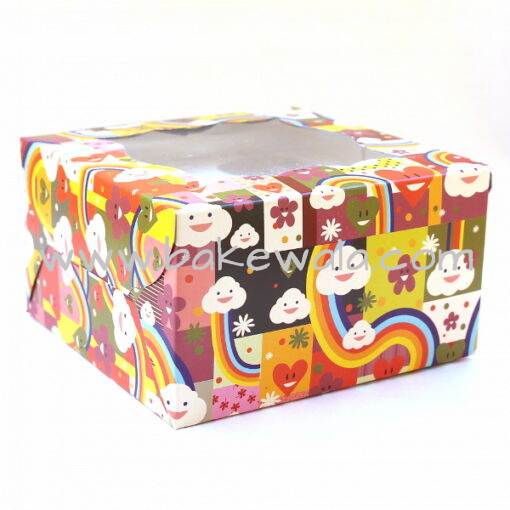 Cupcake Boxes  4 Cavities - Happy  - 25 PCS