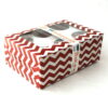 Cupcake Boxes - 6 Cavities - Chevron Pattern - 20 pcs