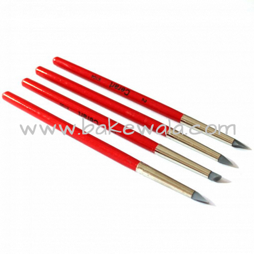 Cerart - 4 Pieces Red Small Modelling Tool Set