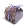 Chocolate Box - Floral Laser Cut - Purple - Set of 10 pcs