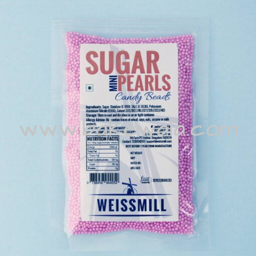 Weissmill - Sugar Pearls Beads - Mini - Pink - 5kg