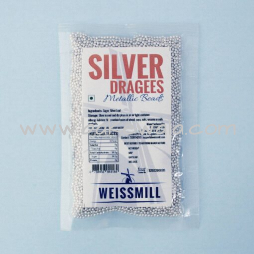 Weissmill - Silver Balls - Silver Dragees - Metallic Beads - Size 00 - 5kg