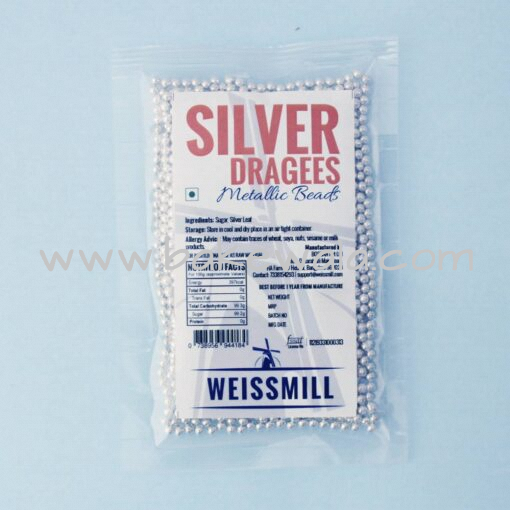 Weissmill - Silver Balls - Silver Dragees - Metallic Beads - Size 1 - 5kg