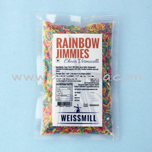 Weissmill - Rainbow Jimmies - Choco Vermicelli - 100g