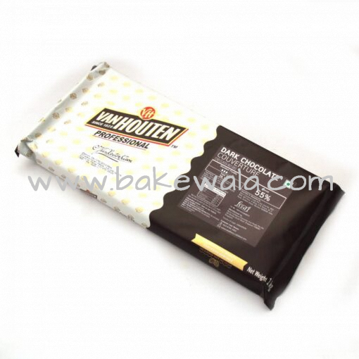 Van Houten - Dark Chocolate Slab - 55 Percent - 1kg