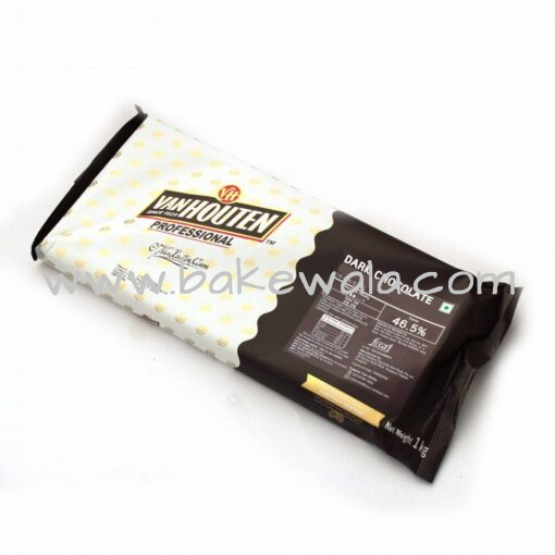 Van Houten - Dark Chocolate Slab - 46.5 Percent - 1kg