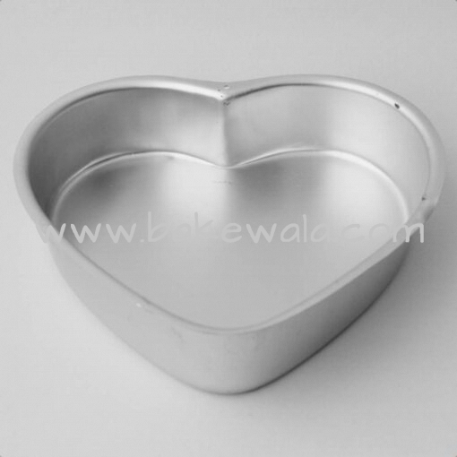 Aluminium Cake Tin Mold - Heart Shape - Size 3 - 8.5 inches wide