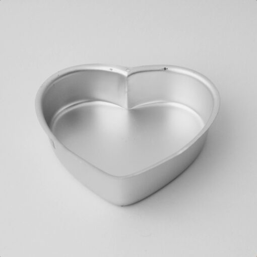 Aluminium Cake Tin Mold - Heart Shape - Size 1 - Small Mould - 6.5 inches wide