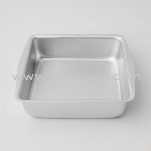 Aluminium Cake Tin Mold - Square Shape - Size 2 - 6.25 X 6.25"