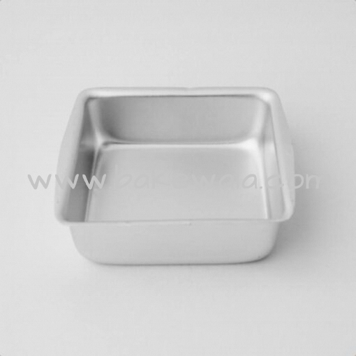 Aluminium Cake Tin Mold - Square Shape - Size 1 - 5.25 X 5.25 inches - Small Mould