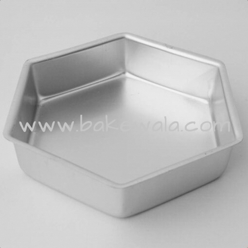 Aluminium Cake Tin Mold - Hexagon Shape - Size 3 - 9 inches