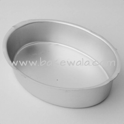 Aluminium Cake Tin Mold - Oval Shape - Size 3 = 9.2 inches