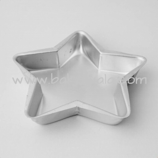 Aluminium Cake Tin Mold - Star Shape - Size 2 - 7.3 inches