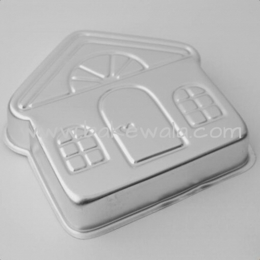 Aluminium Cake Tin Mold - House Shape - 9X8 inches