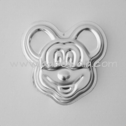 Aluminium Cake Tin Mold - Micky face Shape - Small Mould - 9 X 10.75 cm