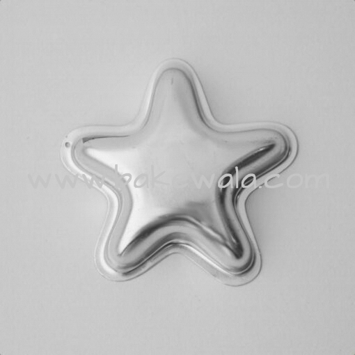 Aluminium Cake Tin Mold - December Star - Size 2 - Small Mould - 8cm wide