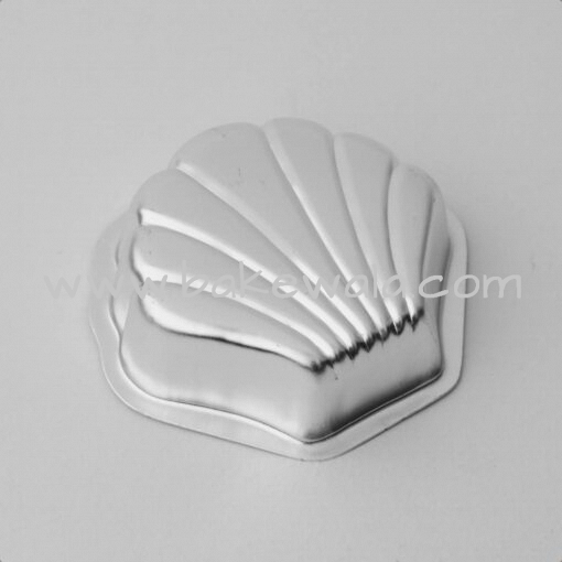 Aluminium Cake Tin Mold - Shell Shape - Size 2 - Small Mould - 4.5 X 4.5 inches