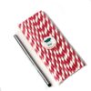 Party Straws - Paper Straws - Red And White - Set of 25