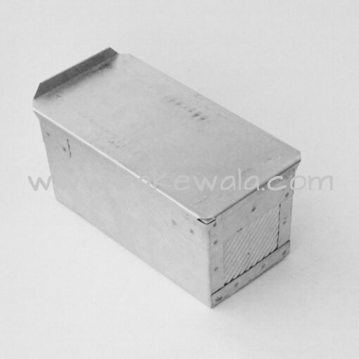 Heavy Duty Handcrafted Non-Anodised Bread Loaf Aluminium Tin with Lid - 20cm X 9 Cm