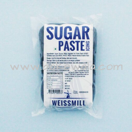 Weissmill - Fondant or Sugar Paste - Black- 200g