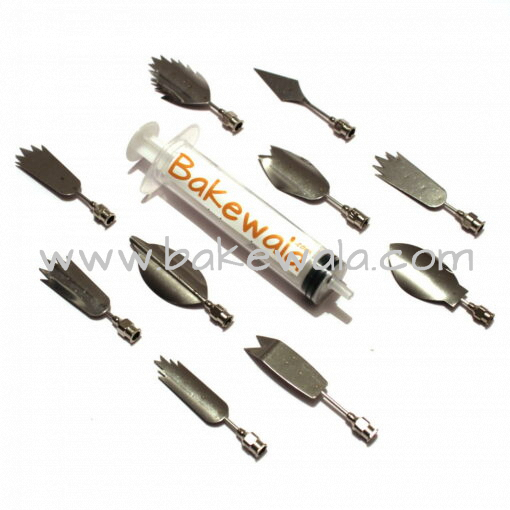 Jelly Gelatin Art Tool Set - 10 pcs with Syringe - Pattern F