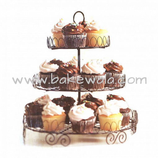 Metal Cupcake Stand - 3 Tier White