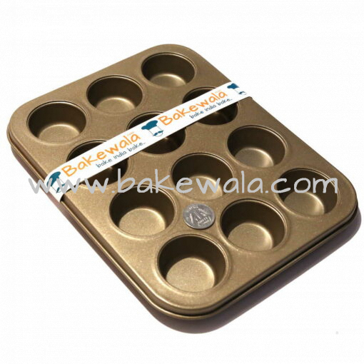 Nonstick Coated Mini Muffin Tray - Zinc - 12 Cups