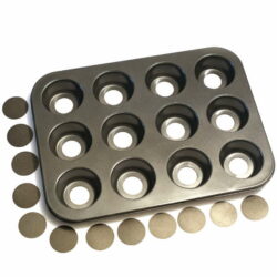 Nonstick Muffin Tray - Removable Base - 12 Cups