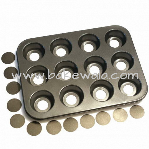 Nonstick Muffin Tray - Removable Base - 12 Cups