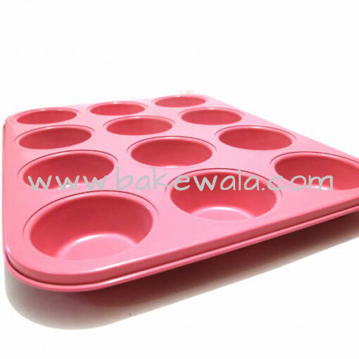 Nonstick Pink Muffin Tray -12 Cups