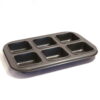 Nonstick Square Muffin or Brownie Tray - 6 Cups 2 cm depth