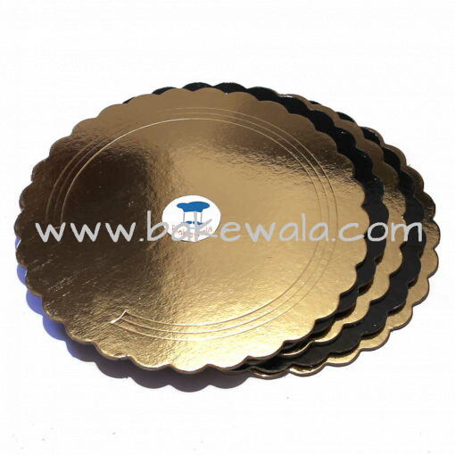 Novacart Round Cake Base or Board - 2400 gsm Thick - 8.5 inch - 5 pcs