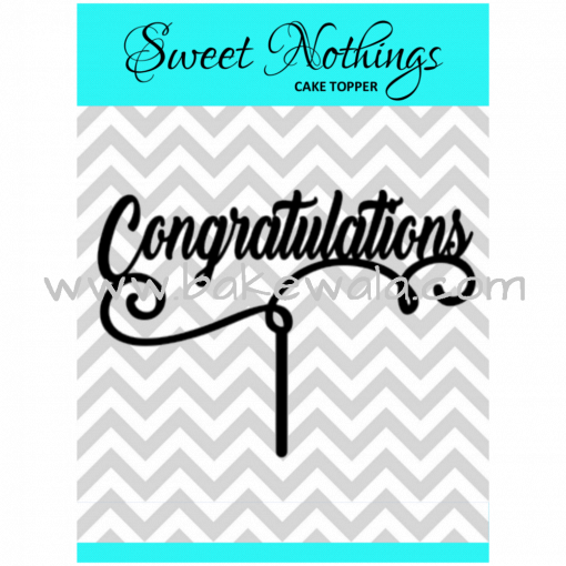 Acrylic Cake Topper or Silhouette - Congartulations - Design 1