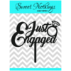 Acrylic Cake Topper or Silhouette - Just Engaged - Design 5