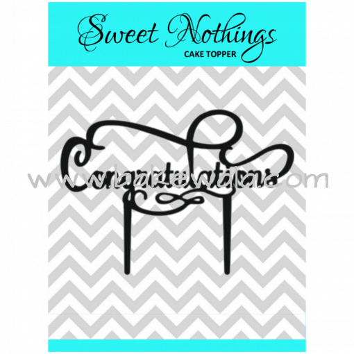 Acrylic Cake Topper or Silhouette - Congartulations - Design 10