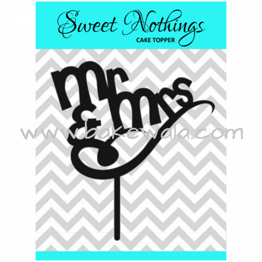 Acrylic Cake Topper or Silhouette - Mr and Mrs - Design 13