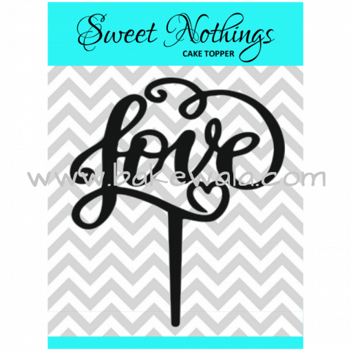 Acrylic Cake Topper or Silhouette - Love  - Design 17