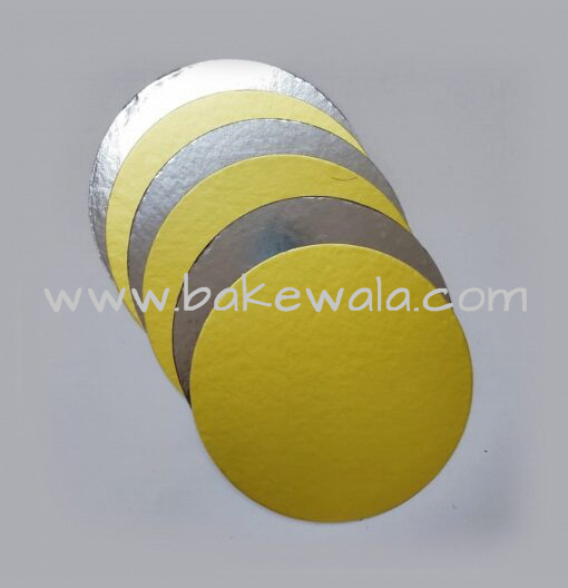 Cake Base - Round - Dual tone - Gold & Silver - 11.75"