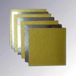 Cake Base - Square - Dual tone - Gold & Silver - 8.75