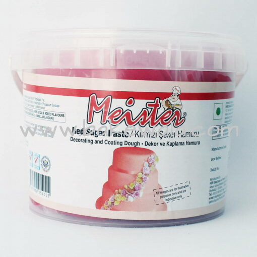 Meister Sugar Paste or Fondant - Red - 1kg